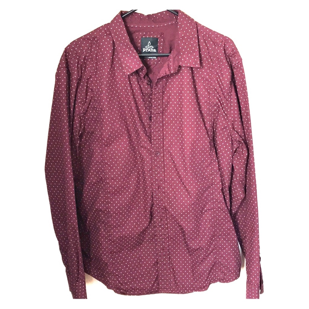 Prana casual long sleeve geometric button down